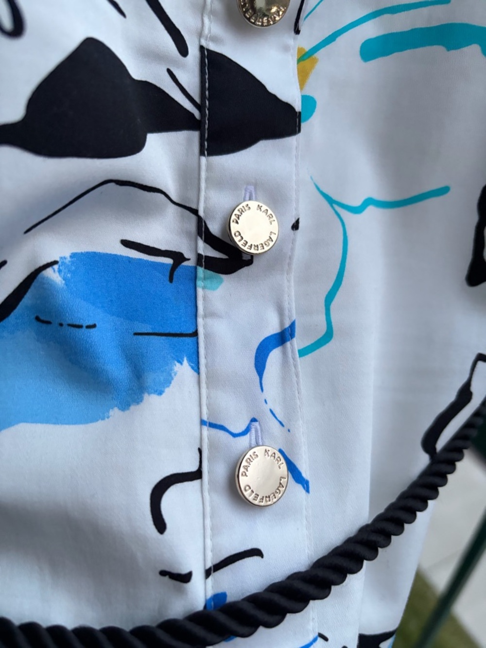 🆕🌸🦋Karl Lagerfeld Paris Floral Midi Cotton Pockets Dress White Summer Size4 6 12 - Picture 12 of 17